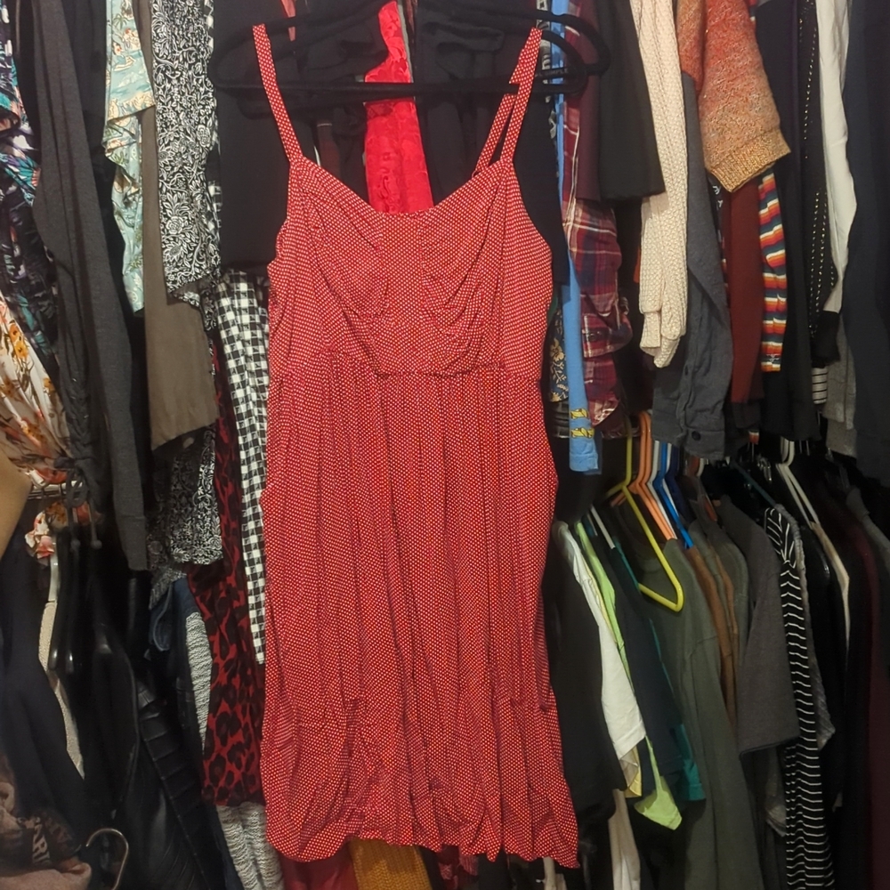 Torrid red polka dot dress